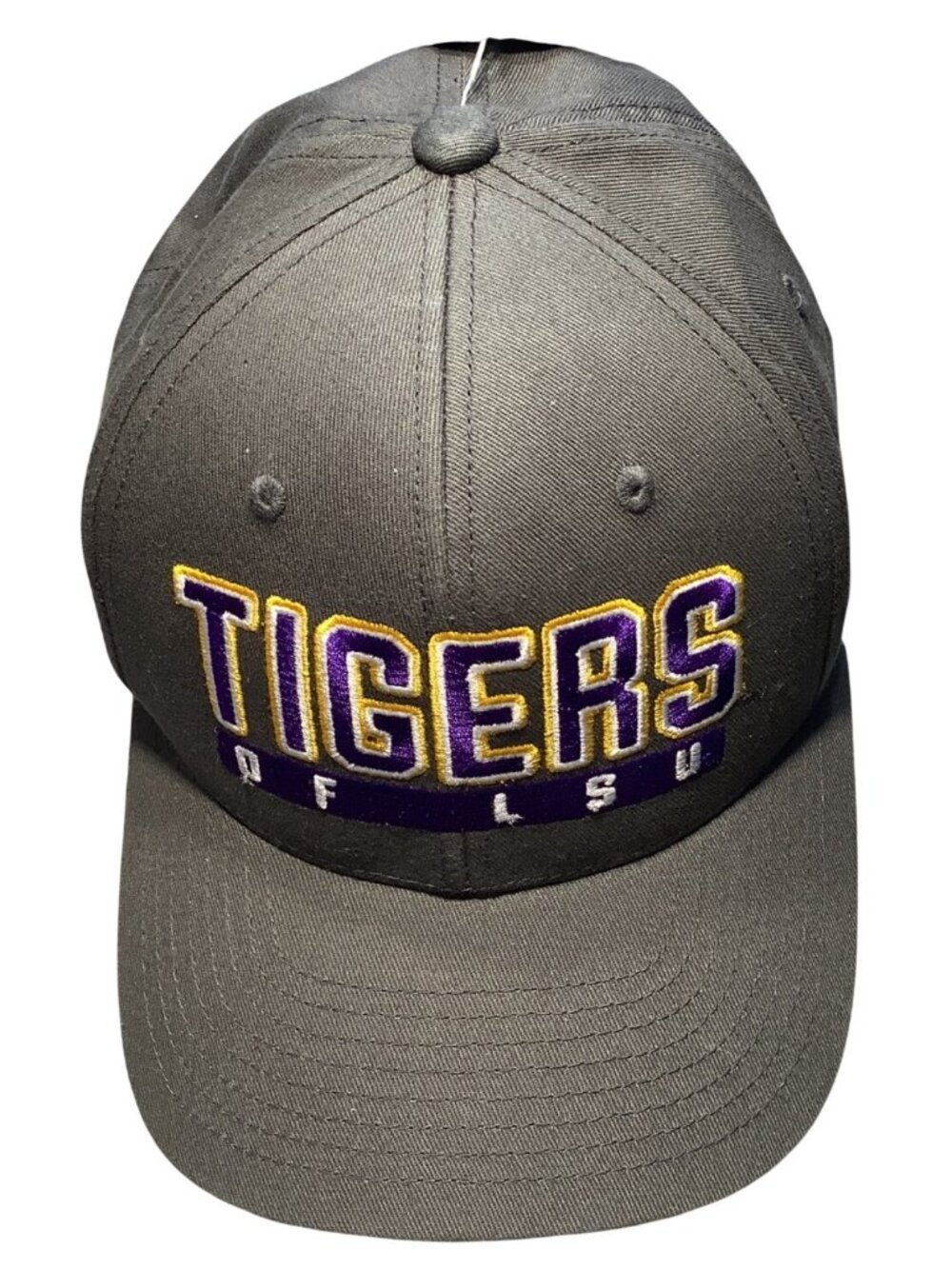Tigers Of LSU Baseball Cap Gray Adjustable Embroidered Logo Snapback